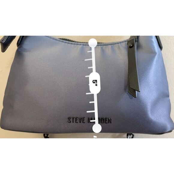 NWT Steve Madden BBABS sparkle gray and black crossbody bag - Picture 6 of 10